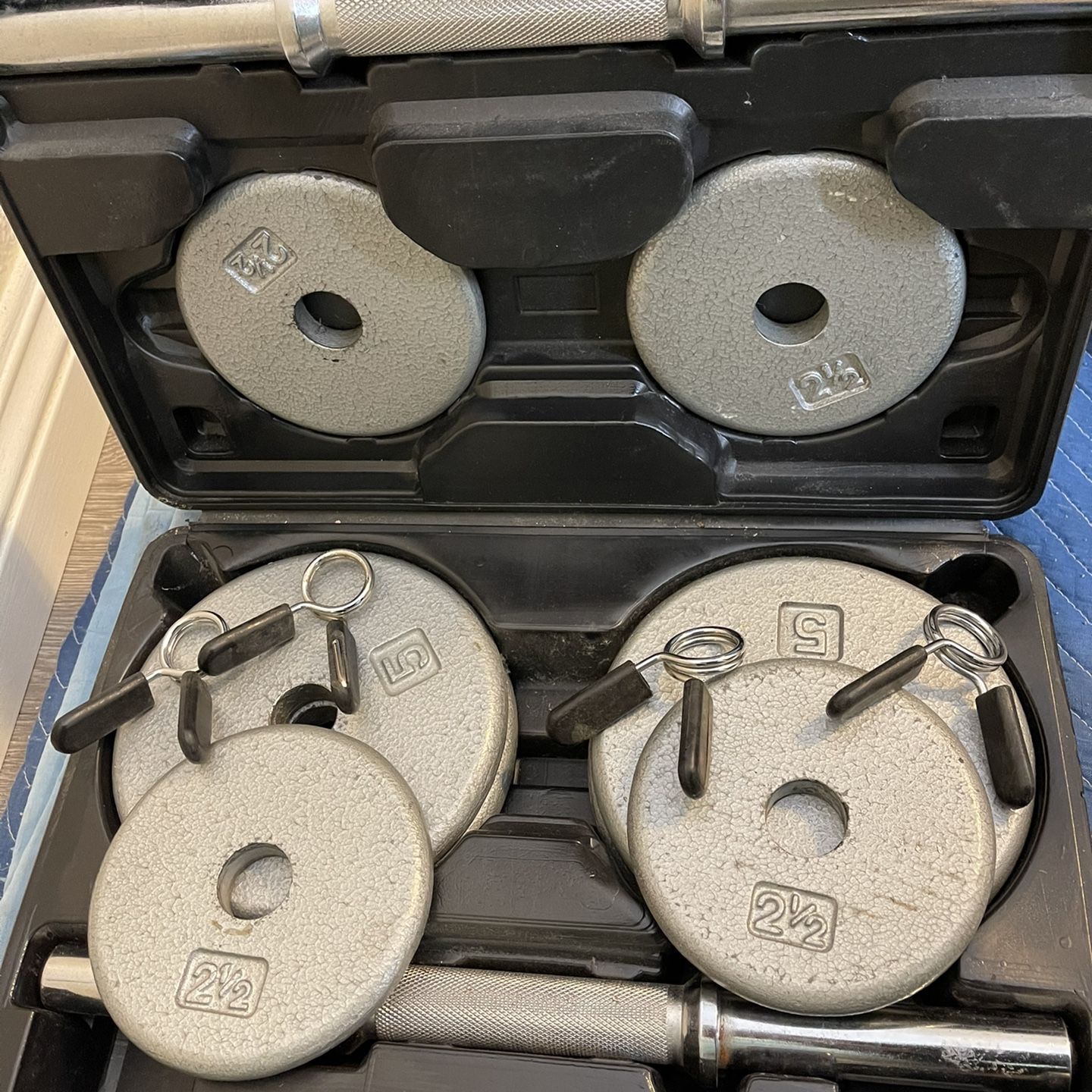 Set Of Handles Dumbbell Weights, 30 Lbs