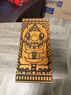 Stitch Tiki Style Wooden Art