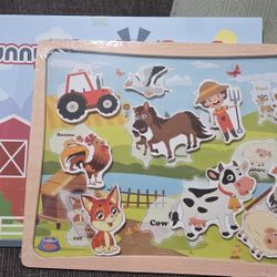 Toddler Magnet Wooden Puzzle - New*