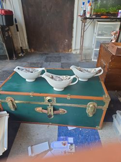 3 Vintage White Gravy Bowls