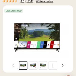 LG 43" Class 4K (2160P) Ultra HD w/ Wall Mount 