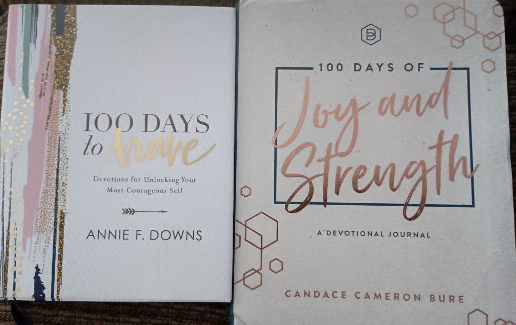New. Journal & Devotional-100 Days, Joy And Strength. AND , 100 Days To Brave.