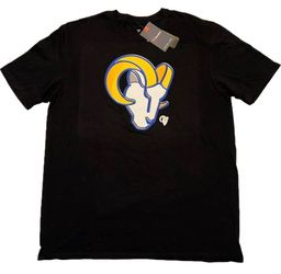 Los Angeles Rams Fanatics Black T Shirt Mens XL New