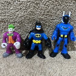 Imaginext DC Comics Batman Rookie Joker lot of 3 Figures