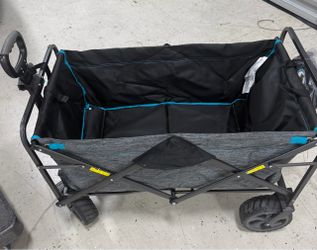 Folding Utility Wagon Cart with All-Terrain Wheels