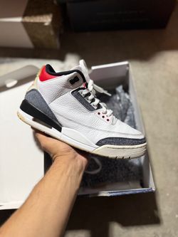 Jordan Fire Red Denim 3s size 9.5 USED