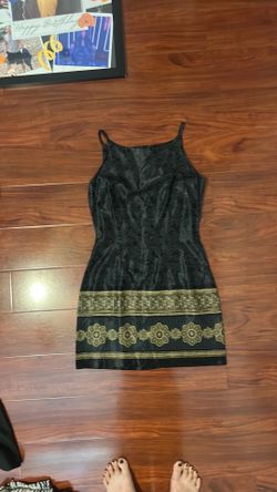 Satin black dress