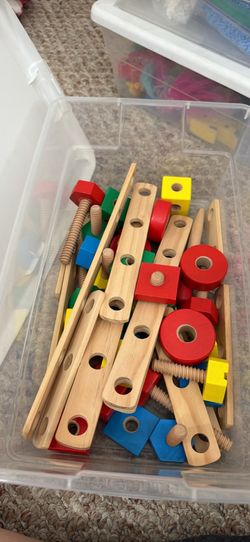Toy Wooden Nuts and Bolts