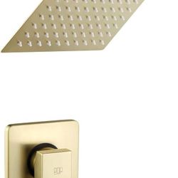 Shower Faucet Set Rainfall 8 Inch Shower Head System - brushed gold
