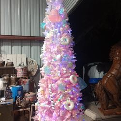 Pink Candy Land Christmas Tree With Ornaments 