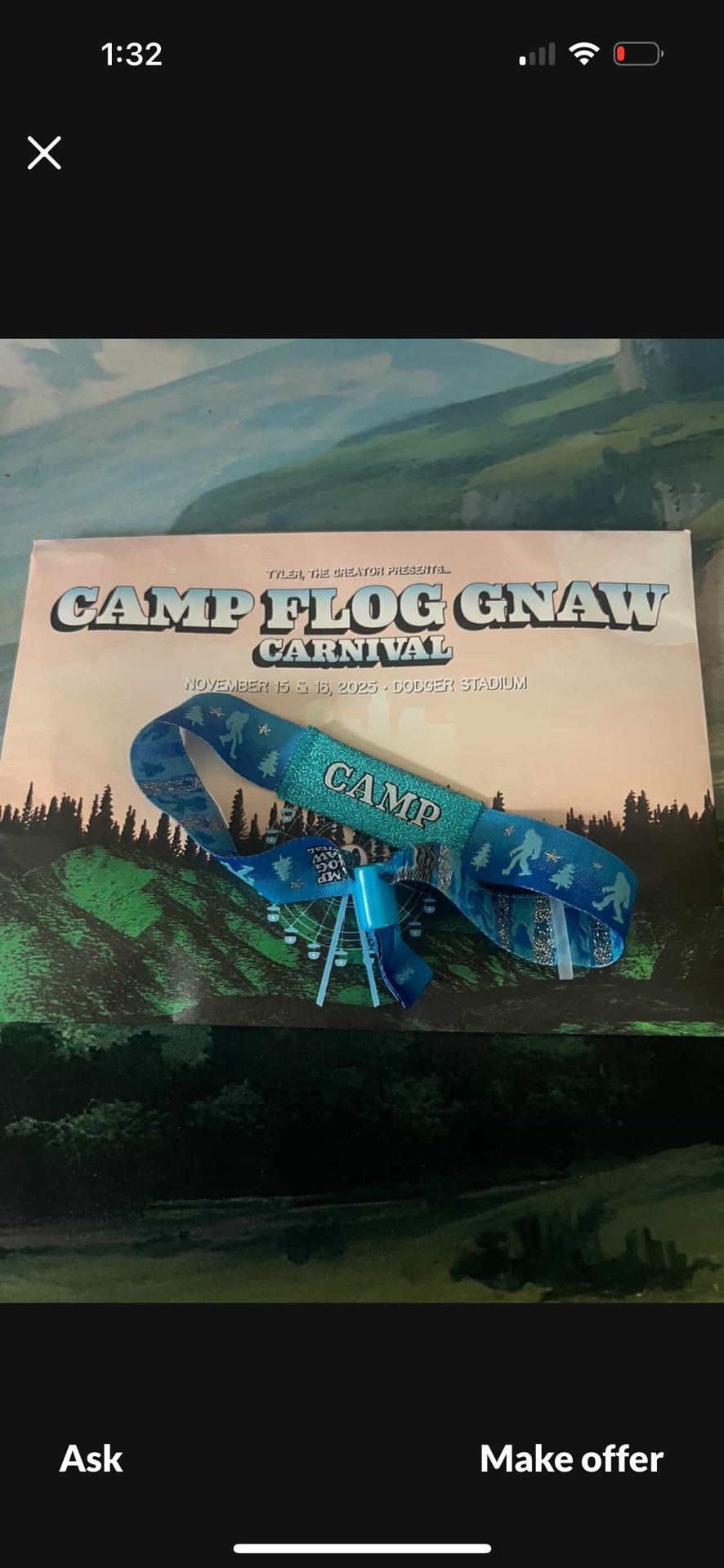 Camp Flog Gnaw Ticket