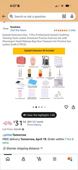 Lash extensions kit for beginners