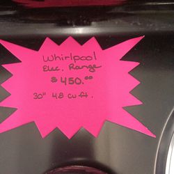 New Whirlpool Electric Stove