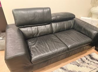 Leather Sofa - Black