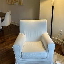 Comfy White Sofa Chair 