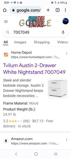 2 Tvilum Austin 2-drawer White Stand