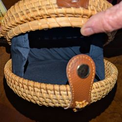 Round Rattan Crossbody Summer Bag