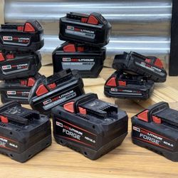 Variety of power tool batteries