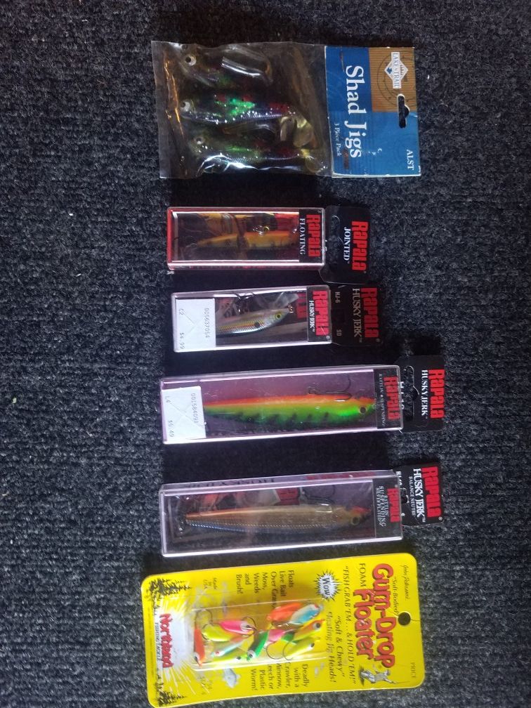 Assorted fishing lures