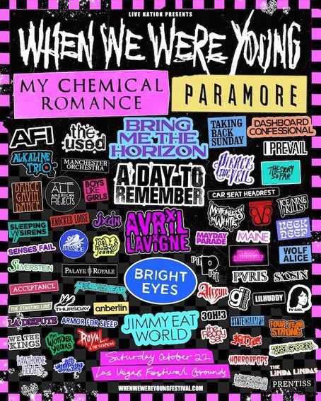 Ticket To The Oct 29th When We Were Young Festival