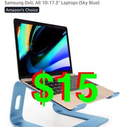 Ergonomic Aluminum Laptop Mount - Detachable Riser Stand Compatible with MacBook Pro/Air HP Lenovo Samsung Dell, All 10-17.3" Laptops (Sky B