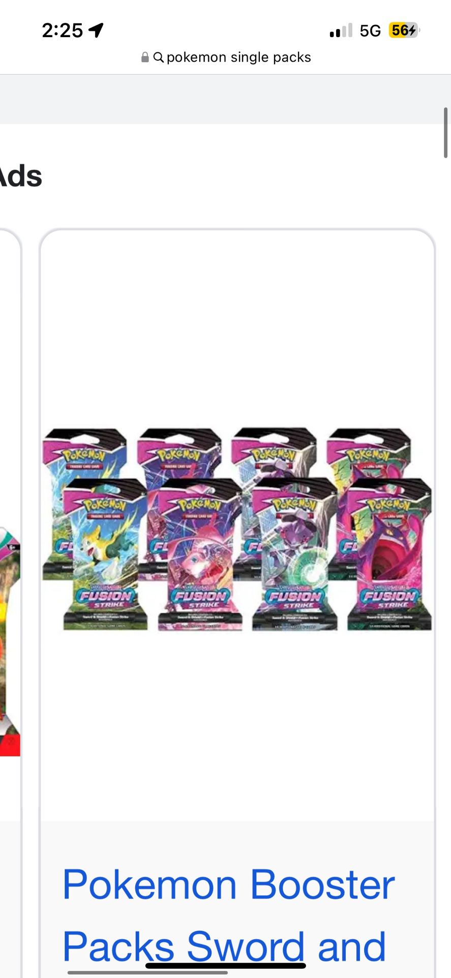 Pokemon Single Packs From A Few Different Sets