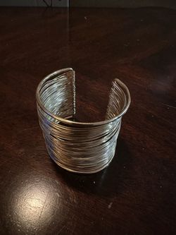 Gold Toned Wire Wrap Cuff Bracelet