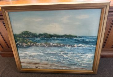 Coastal Seascape Oil Painting