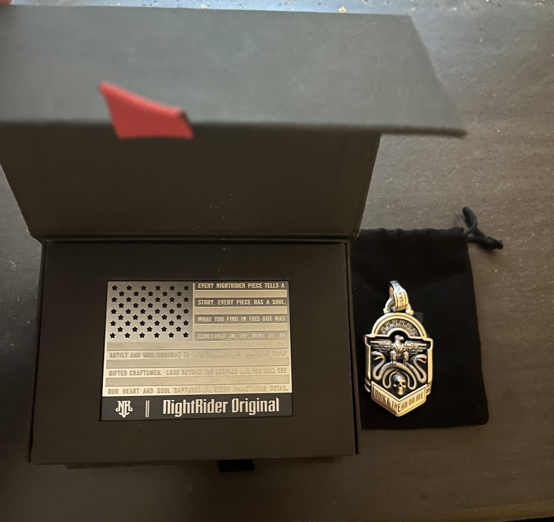 Night Rider Sold Silver pendant