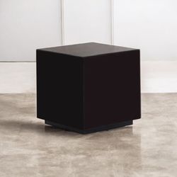 Black Glass End Table