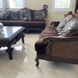 3 Piece Living Room Sofá, Love Seat and Chair