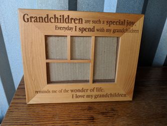 All wood grandparents photo frame.