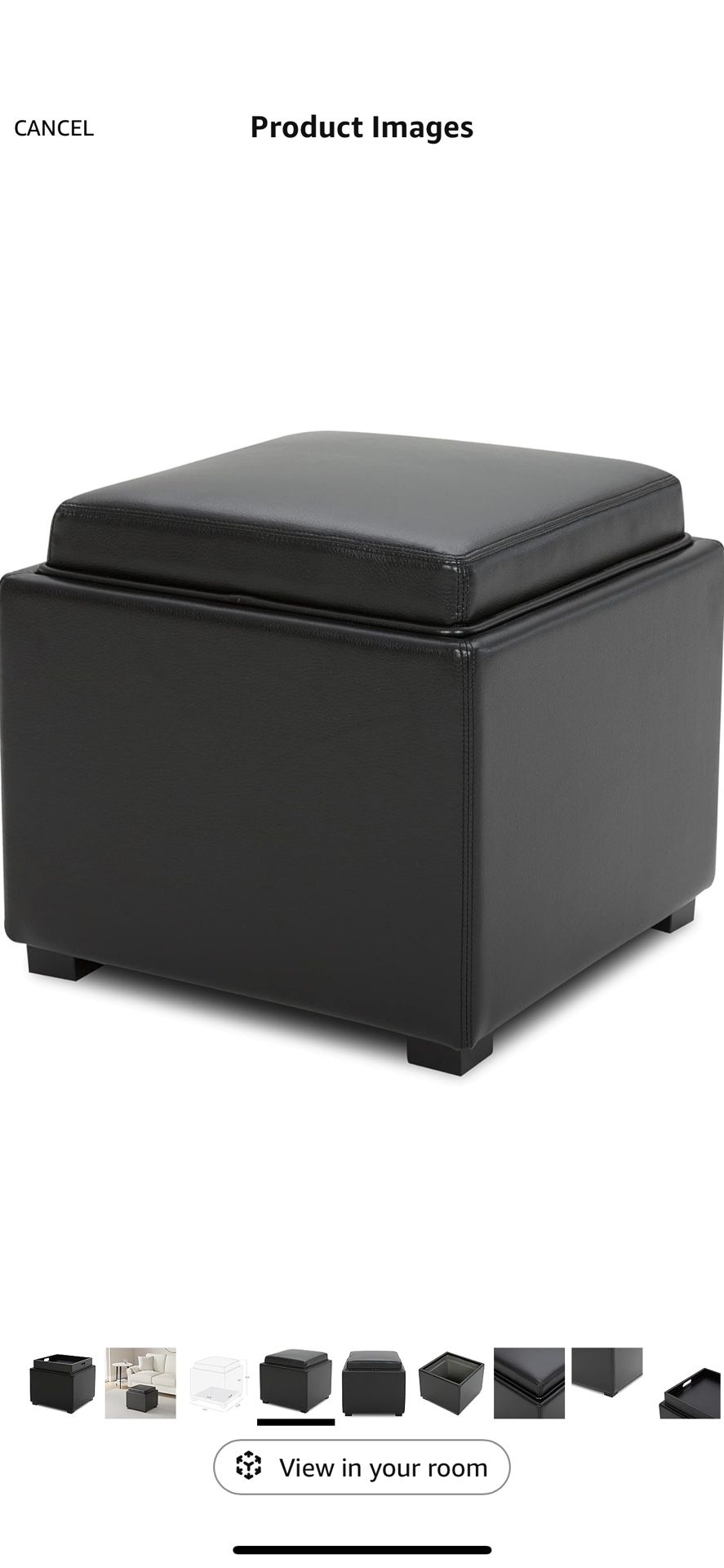 Storage Ottoman Cube With Tray Kid. Brand New, Never Used