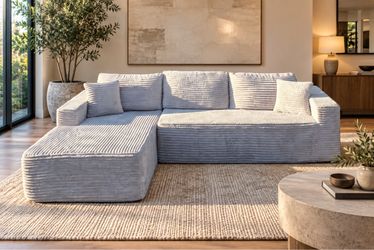 Gray Bonless Sectional Couch / Sofa  [FREE Delivery]