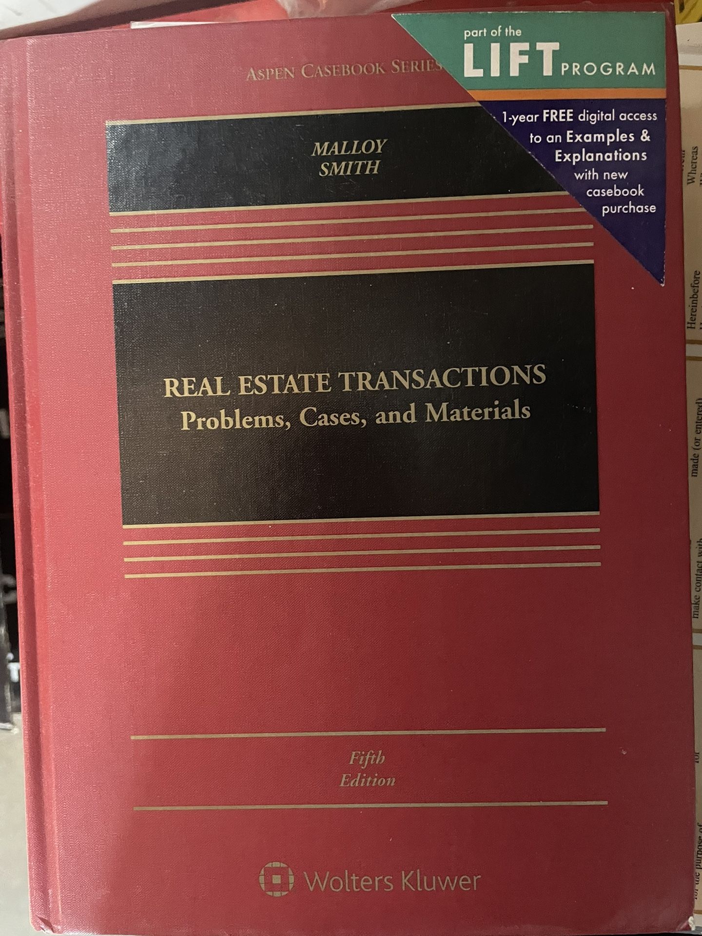 Real Estate Transactions Problems, Cases, And Materials 5th Edition
