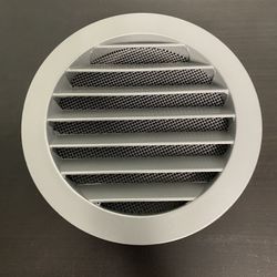 5” Gray Round Metal Air Vent Grill Cover 