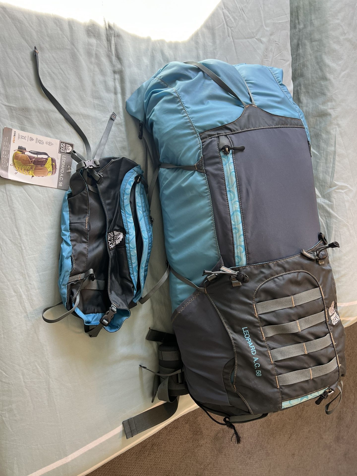 Granite Gear Leopard A.C. 58 Regular Length Hiking Backpacking Backpack
