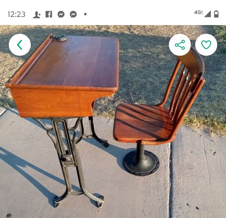 Chandler The Boston Adjustable c. 1896 Oak &Cast Iron