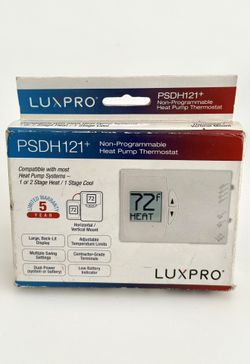LUXPRO PSDH121+ Non-Programmable Heat Pump Thermostat NEW