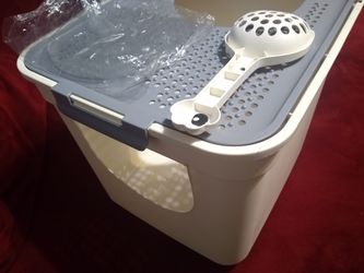 Sfozstra Cat Litter Box, Cat Litter Pan with Cat Litter Scoop