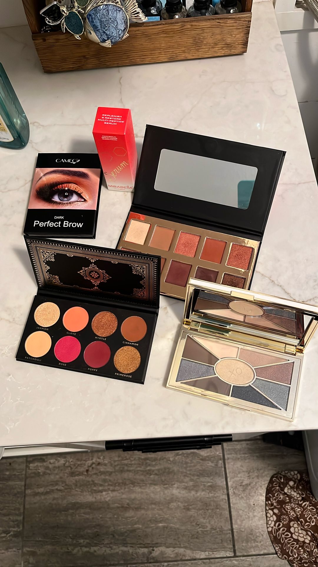 Eyeshadow Palettes, Perfect Brow Kit, Face Serum 