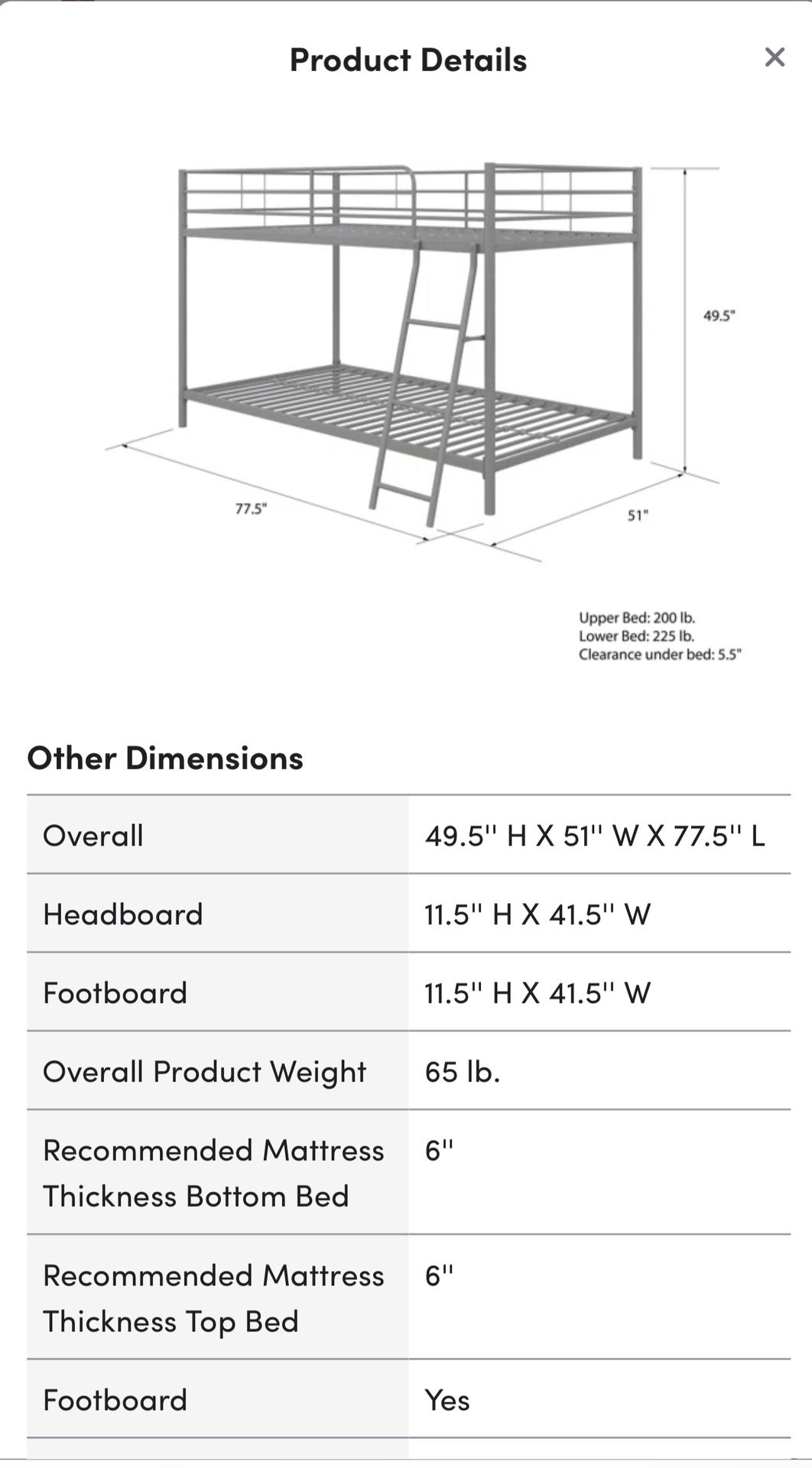 twin bunk bed 