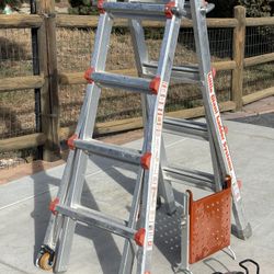 Little Giant Velocity 17 ft. H Aluminum Telescoping Multi-Position Ladder Type IA 300 lb. capacity