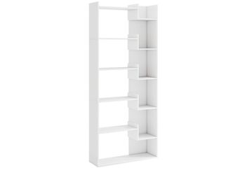 Moderna estantería blanca