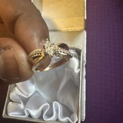 14k natural diamonds engagement women ring 4.4 gram