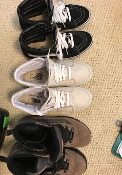 Vans and hiking boots