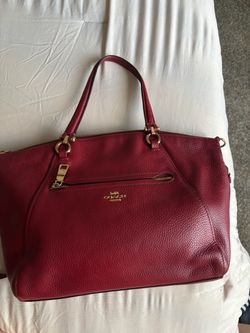 Coach Red Leather Satchel Handbag