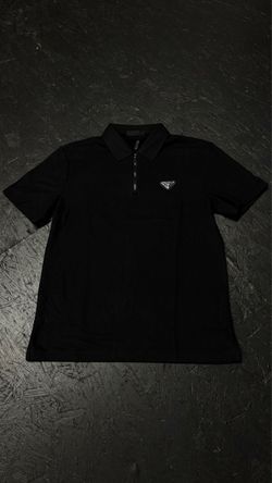 Prada Black Zip Polo Shirt