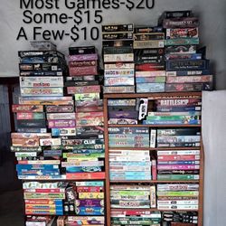 A Huge Variety Of New/Used Board Games & Games (Most Are $20, Some Are $15, & A Few Are $10)