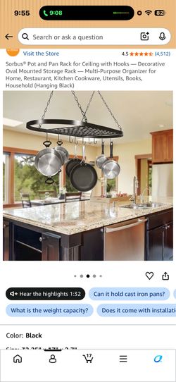 Pot and pan hanging rack